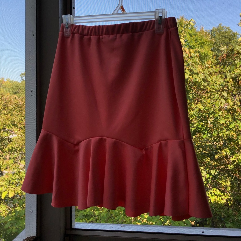 LIGHT PINK Hem Mini Skirt